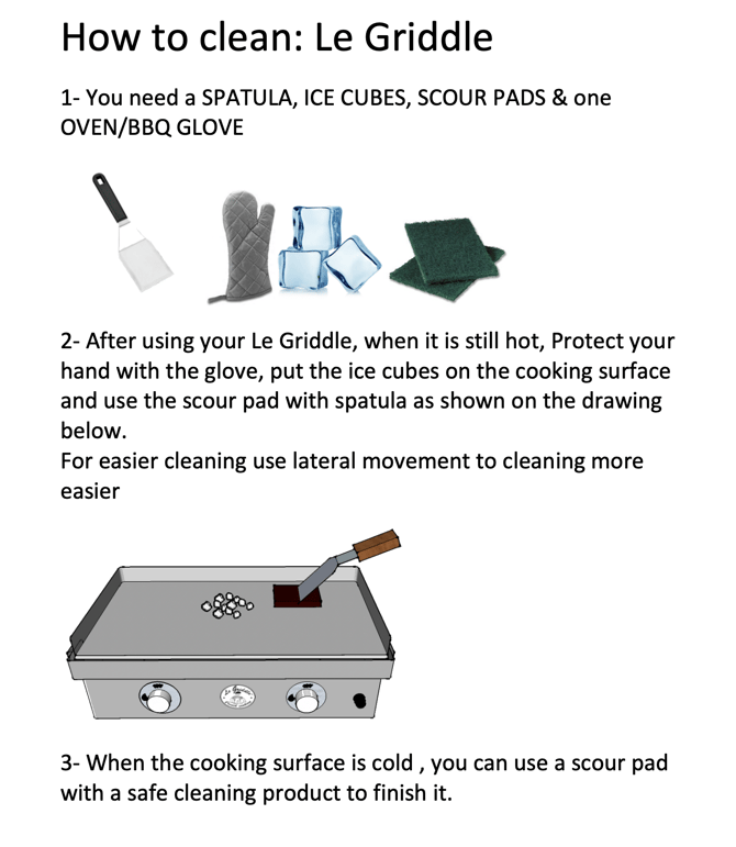 how to clean le griddle